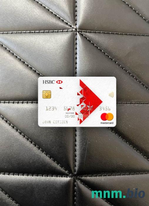 Singapore HSBC bank wygląd zdjęcia mastercard skan PSD + zdjęcie